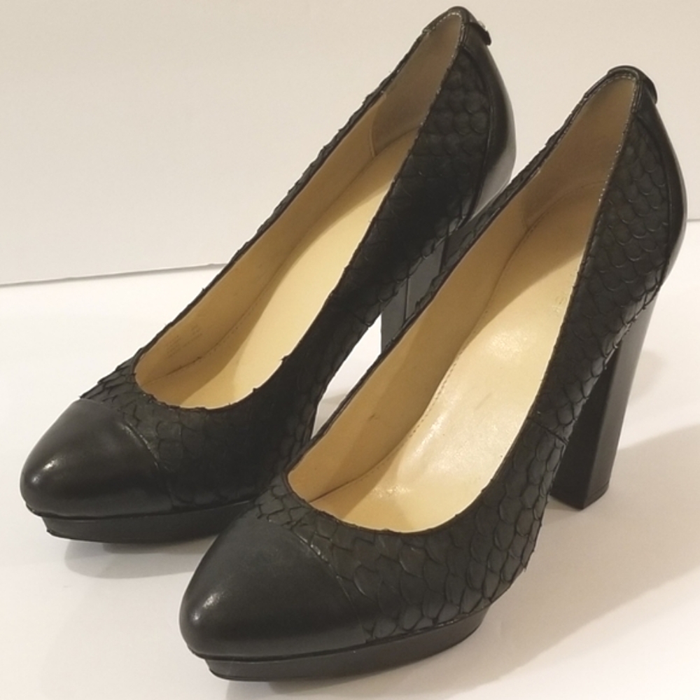 Calvin Klein Platform Leather Pumps.